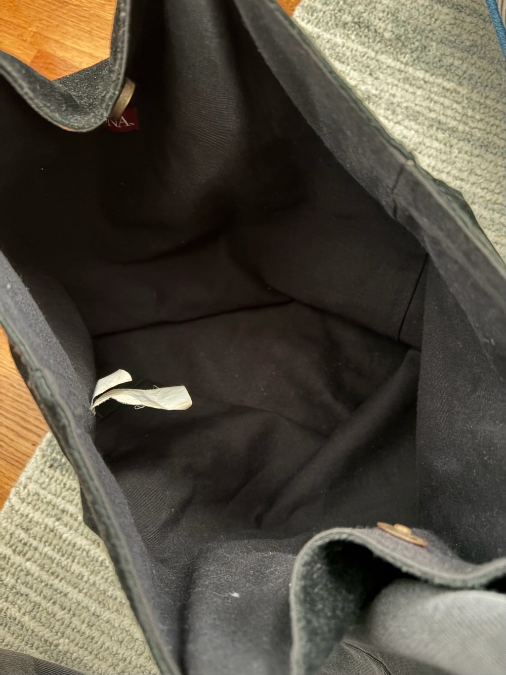Merona Black Suede Tote Bag - Picture 4 of 5